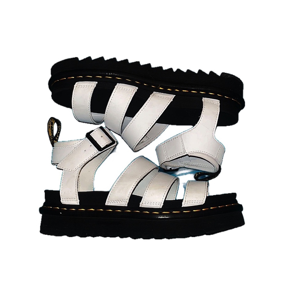 dr. martens white platform sandals size 8! (worn once)